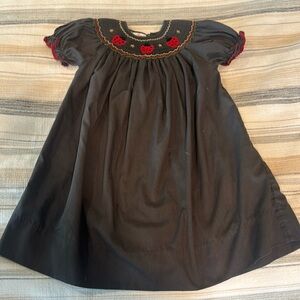 Rosalina collection smock dress with ladybug stitching detail